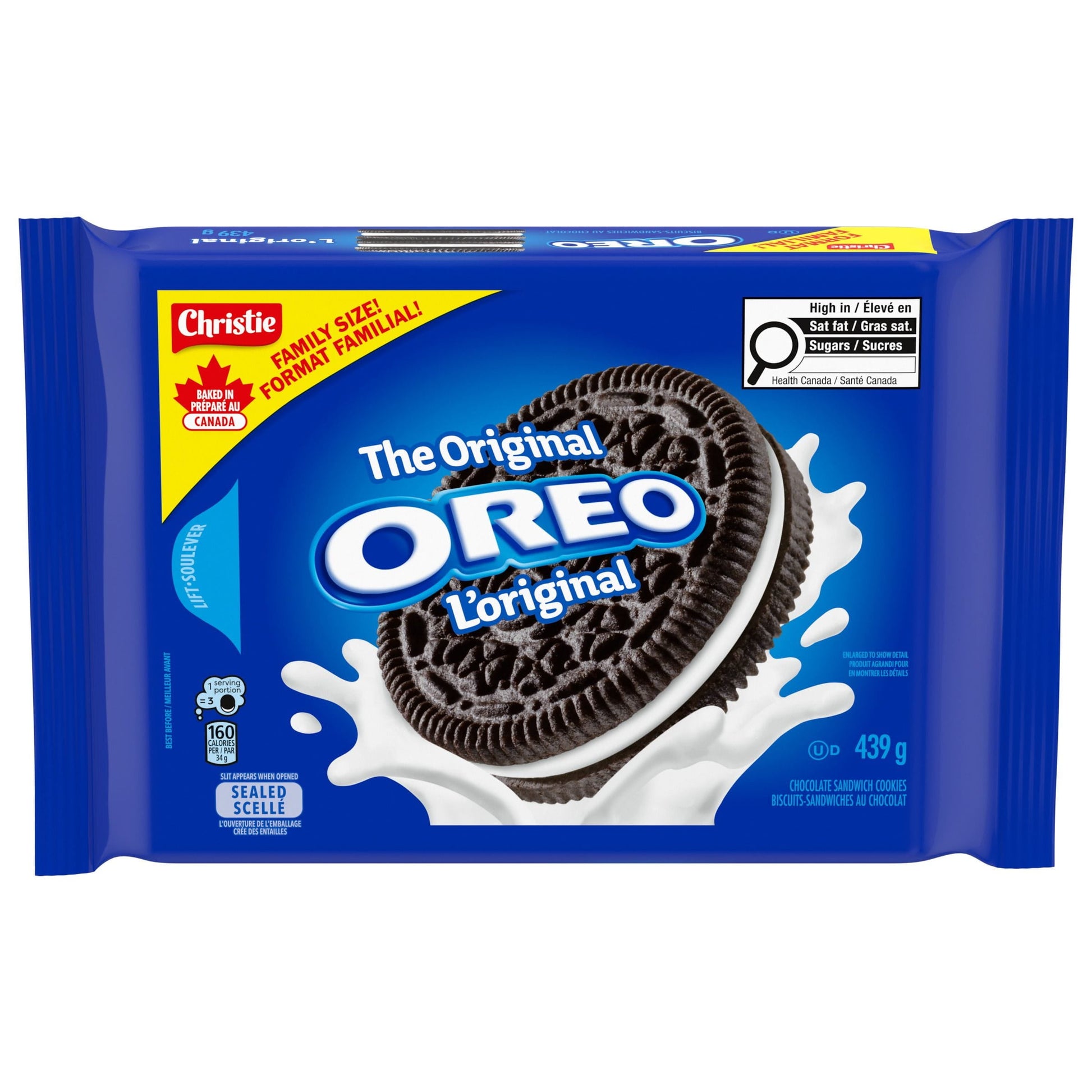 OREO Original Chocolate Sandwich Cookies Family Size 439g