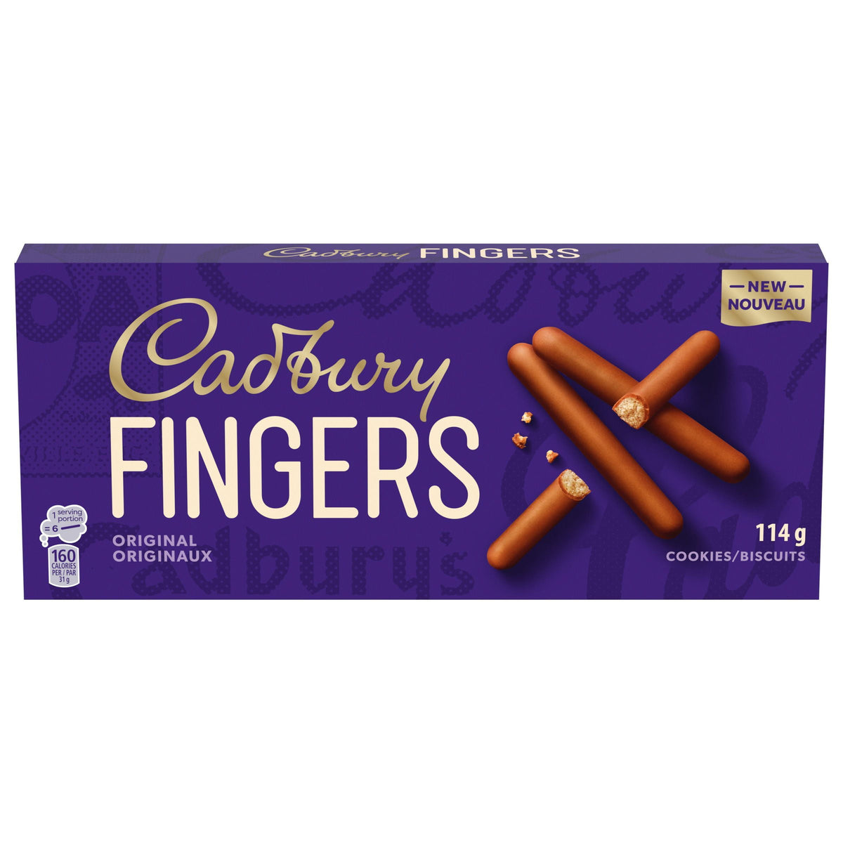 Cadbury Fingers Original Chocolatey Cookie Biscuits 114g