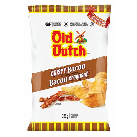 Old Dutch Crispy Bacon Potato Chips, 220 g