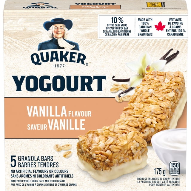 Quaker Yogourt Vanilla Granola Bars, 175 g, 5 Count