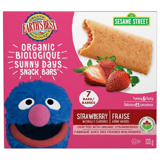Earth's Best Organic Strawberry Sunny Days Snack Bars, 133 g, 7 Count