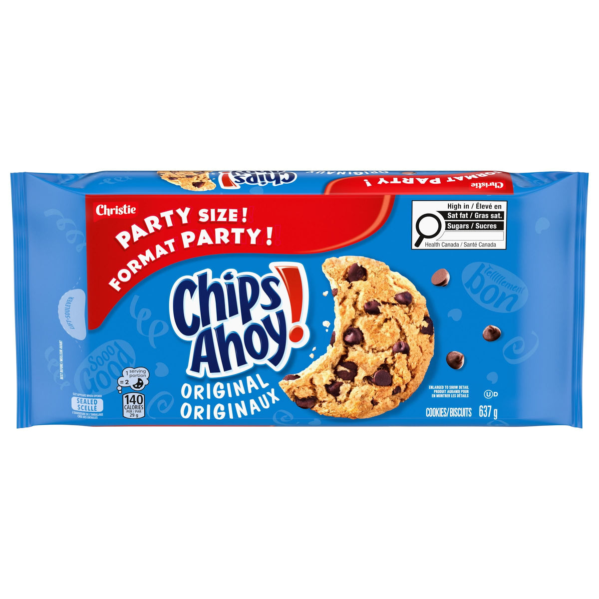 Chips Ahoy Original Chocolate Chip Cookies - Party Size 637g