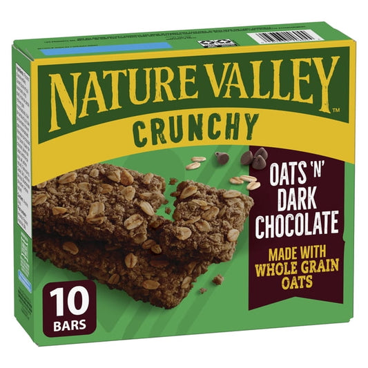 Nature Valley Crunchy Oats N Dark Chocolate Granola Bars, 210 g, 6 Count