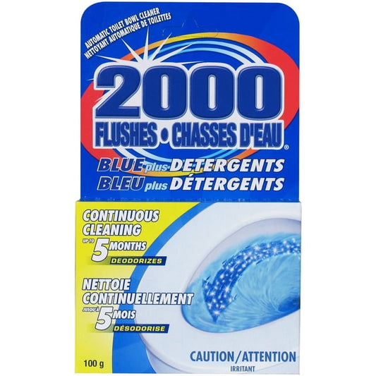 2000 Flushes Blue + Detergent Toilet Bowl Cleaner, 100 g