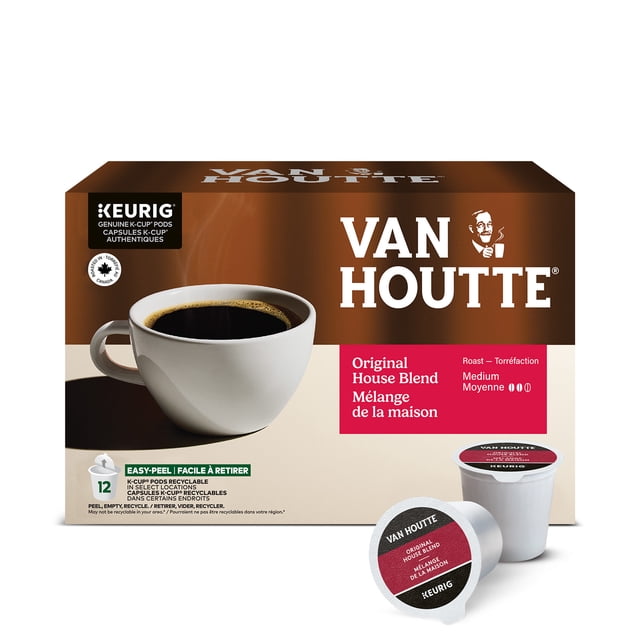 Van Houtte Original House Blend K-Cup Coffee Pods 12 Count, 108 g, 12 Count