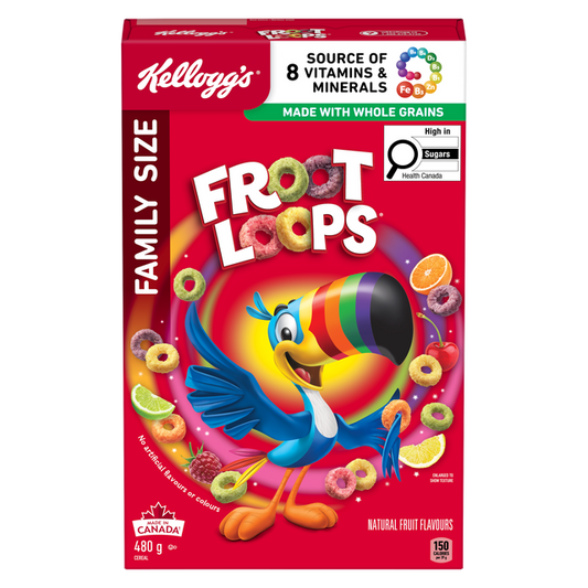 Kellogg's Froot Loops Family Size Cereal, 480 g