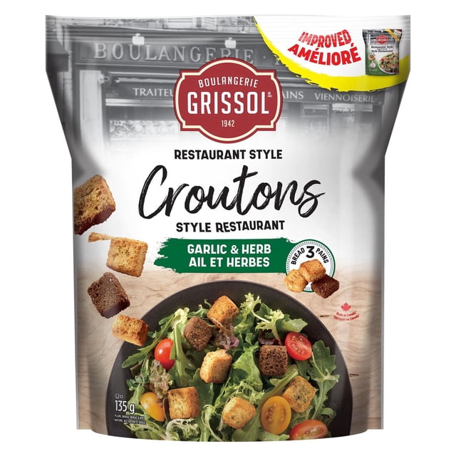 Boulangerie Grissol Restaurant Style Garlic & Herb Croutons, 135 g