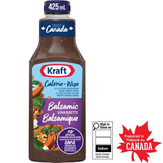 Kraft Calorie-Wise Balsamic Vinaigrette Salad Dressing, 425 g