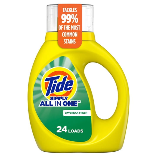 Tide Simply All-In-One Daybreak Fresh 24 Loads Liquid Laundry Detergent, 946 g