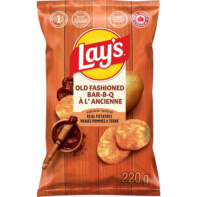 Lay's Old Fashioned Bar-B-Q Potato Chips, 220 g