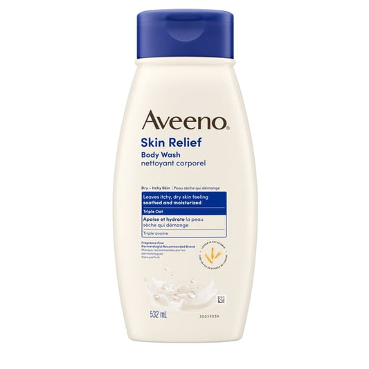Aveeno Skin Relief Fragrance-Free Body Wash, 532 g