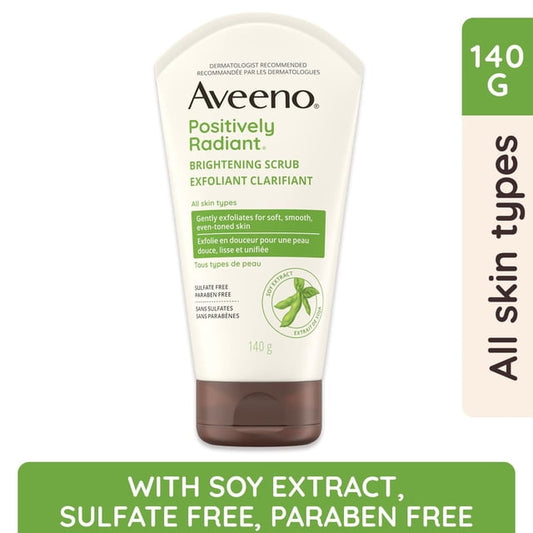 Aveeno Positively Radiant Brightening Small Face Scrub, 140 g