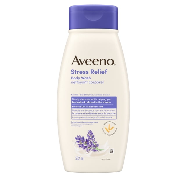 Aveeno Stress Relief Lavender Cleansing Body Wash, 532 g