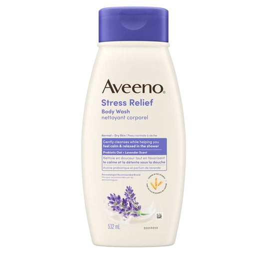 Aveeno Stress Relief Lavender Cleansing Body Wash, 532 g