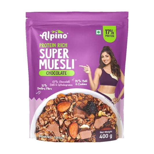 Alpino Protein-Rich Super Muesli Chocolate Muesli, 400 g