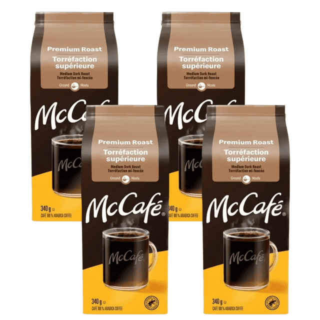 McCafe Premium Roast Ground Coffee 4-Pack (1.36kg Total), 1360 g, 4 Count