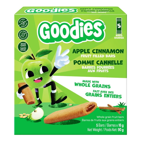 Goodies Apple Cinnamon Fruit Filled Bars, 90 g, 5 Count