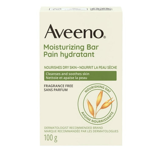 Aveeno Moisturizing Colloidal Oatmeal Cleansing Bar, 90 g