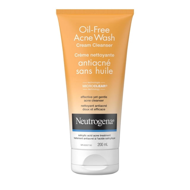 Neutrogena Acne Face Wash Salicylic Cream Cleanser, 200 g