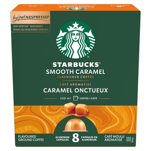 Starbucks Smooth Caramel Nespresso Vertuo Capsules, 42 g, 8 Count