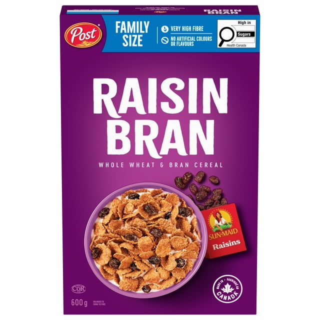 Post Raisin Bran Family Size Cereal, 600 g