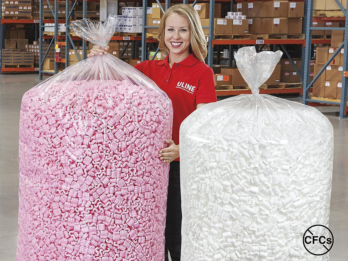 Industrial Packing Peanuts - Pink Anti-Static, 20 cu. ft. Bag