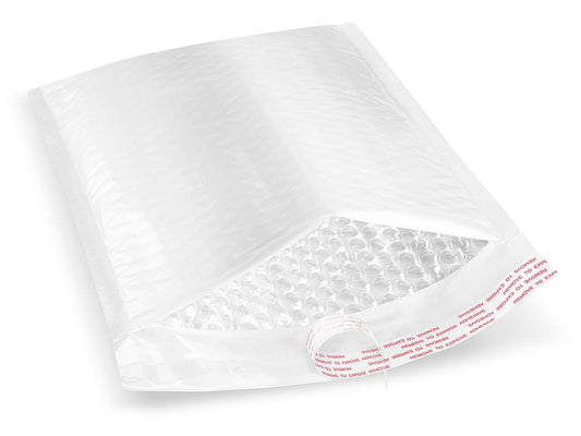 Economy White Poly Bubble Mailers - #5 10 1/2 x 16"