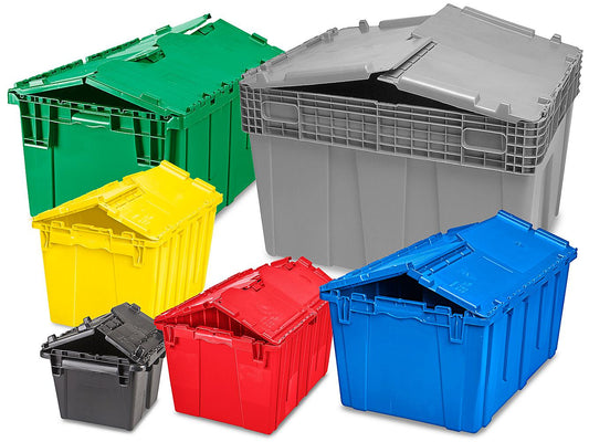 Round Trip Tote with Hinged Lid - 11.8 x 9.8 x 7.7"
