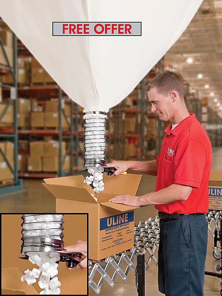 Ceiling-Mount Peanut Dispenser - 15 cu. ft. Bag, 3 ft.