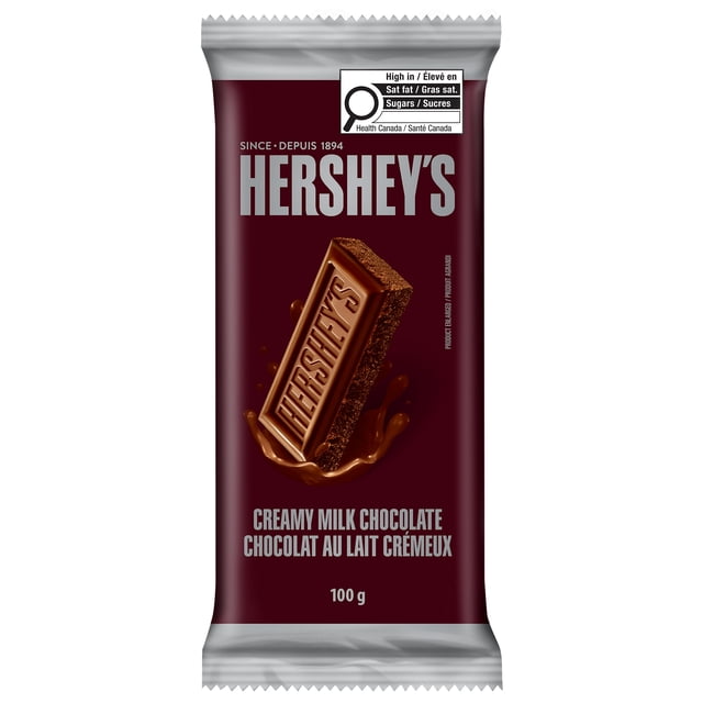 Hershey'S Creamy Milk Chocolate Family Size Bar 100g
