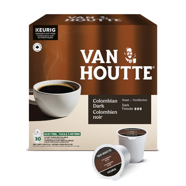 Van Houtte Colombian Dark K-Cup Coffee Pods, 298 g, 30 Count