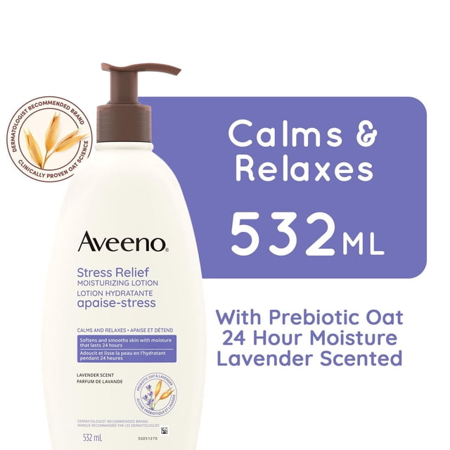 Aveeno Stress Relief Lavender Moisturizing Lotion, 532 g