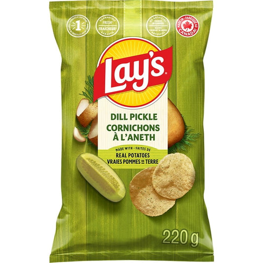 Lay's Dill Pickle Potato Chips, 220 g