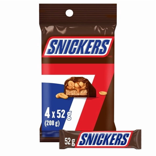 SNICKERS Peanut Milk Chocolate Candy Bars 208g