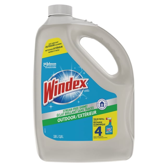 Windex Outdoor Window Glass and Patio Refill Cleaner, 3800 g
