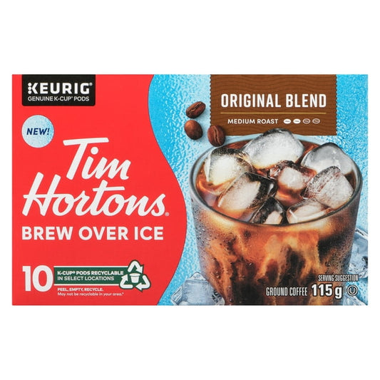 Tim Hortons Brew Over Ice Original K-Cup Coffee Pods 10 Count, 110 g, 10 Count