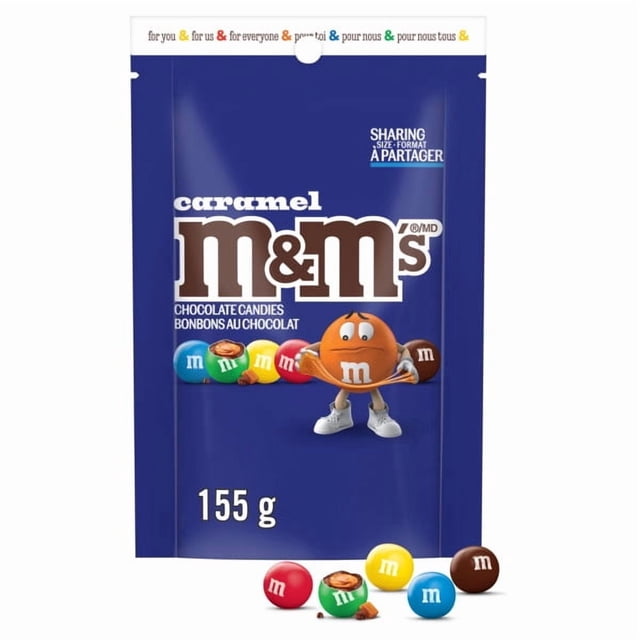 M&M'S Caramel Milk Chocolate Candies Sharing Bag 155g
