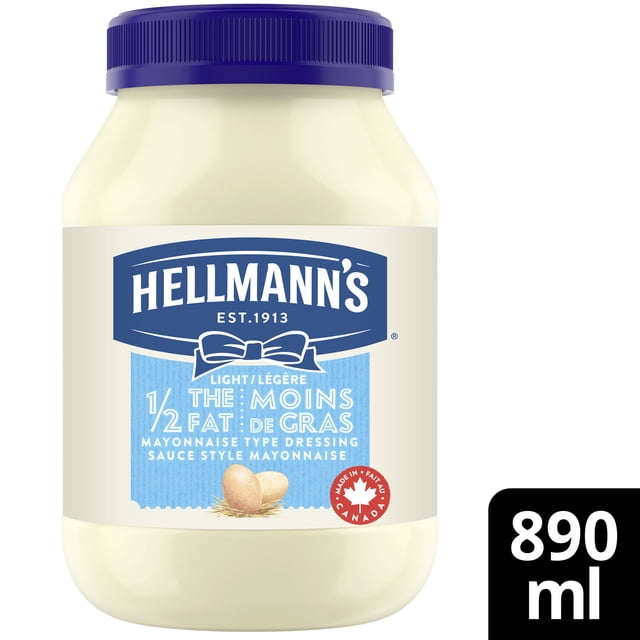 Hellmann's Light Half Fat Mayonnaise-Type Dressing, 890 g