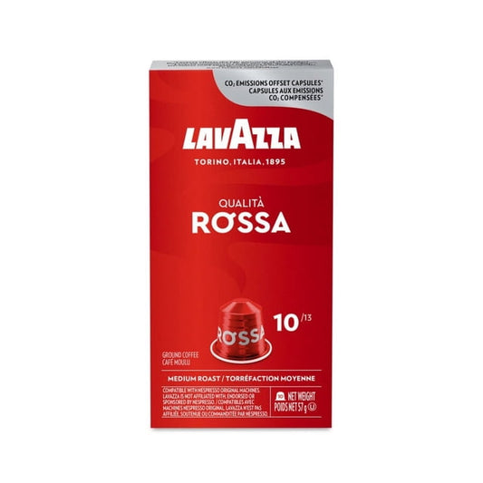 Lavazza Qualita Rossa Nespresso Compatible Capsules 10ct, 57 g, 10 Count
