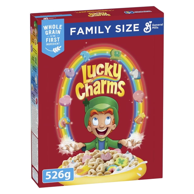 Lucky Charms Marshmallows Family Size Breakfast Cereal, 526 g