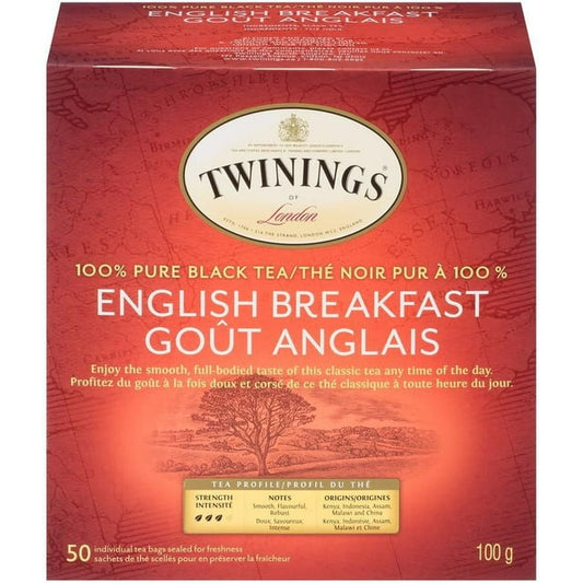 Twinings English Breakfast Tea 50 Tea Bags 100g