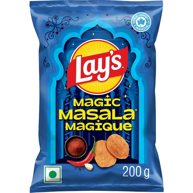 Lay's Magic Masala Ridged Potato Chips, 200 g