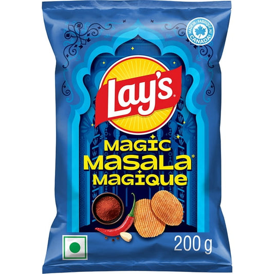 Lay's Magic Masala Ridged Potato Chips, 200 g