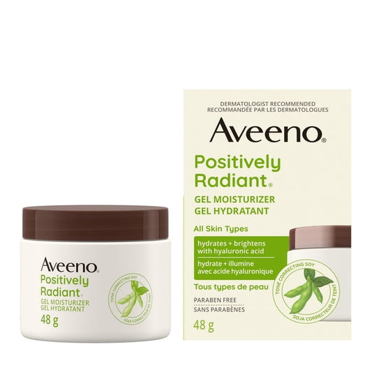 Aveeno Positively Radiant Hyaluronic Gel Moisturizer, 48 g