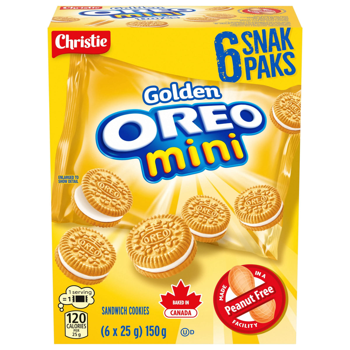 Oreo Mini Golden Cookies Snack Packs 6 x 25g