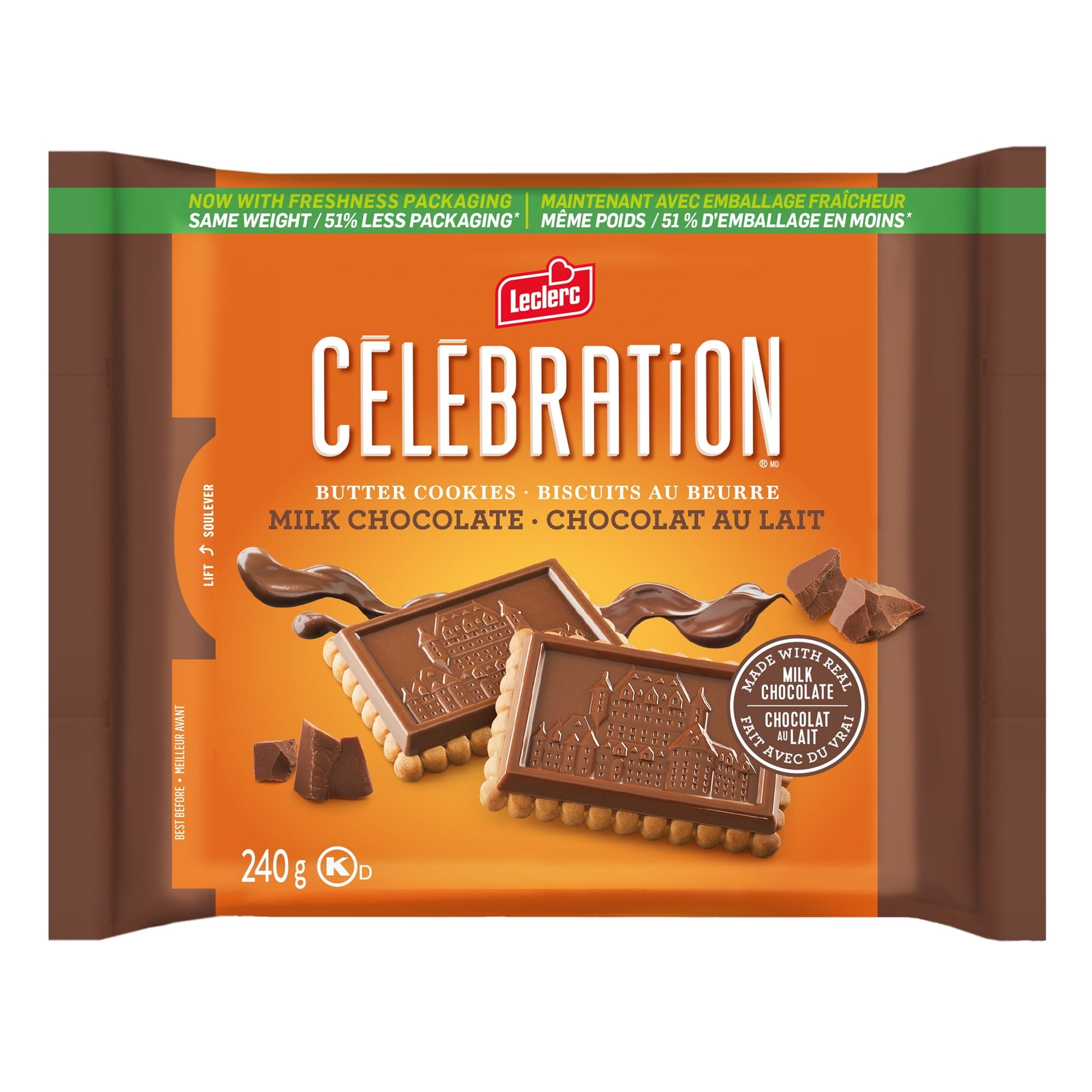 Celebration Milk Chocolate Top Butter Cookies 240g