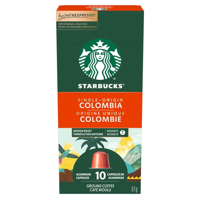 Starbucks Single Origin Colombia Nespresso Capsules, 57 g, 10 Count