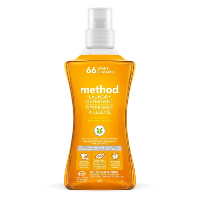 Method Ginger Mango Laundry Detergent, 1580 g