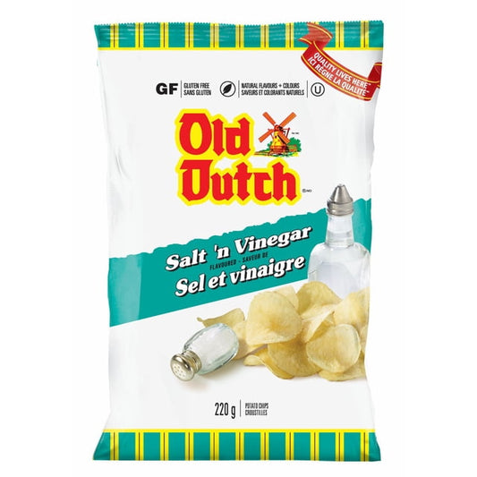 Old Dutch Salt & Vinegar Potato Chips, 220 g