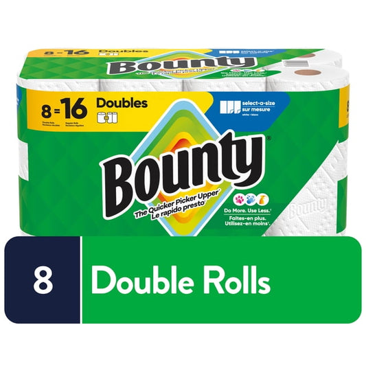 Bounty 16 Regular Equivalent Paper Towels, 2400 g, 8 Count